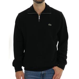 MAGLIA MEZZA ZIP NERO
